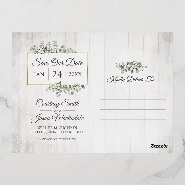 Guardar la tarjeta fotográfica de 3-fotos del Boda (Reverso )