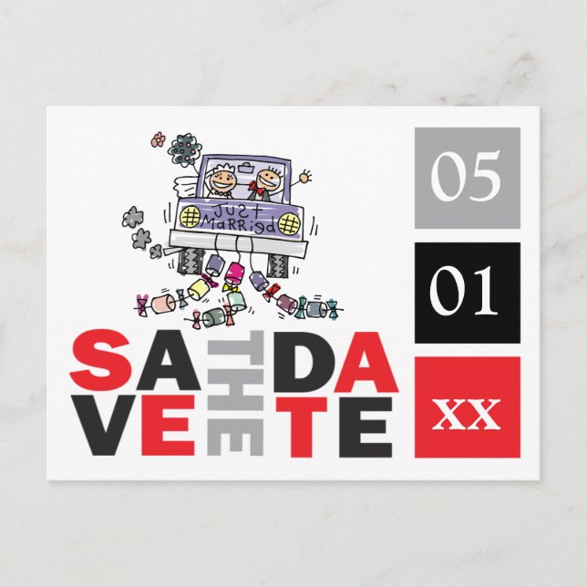 Guardar la tarjeta fotográfica de Boda de fecha re (Anverso)
