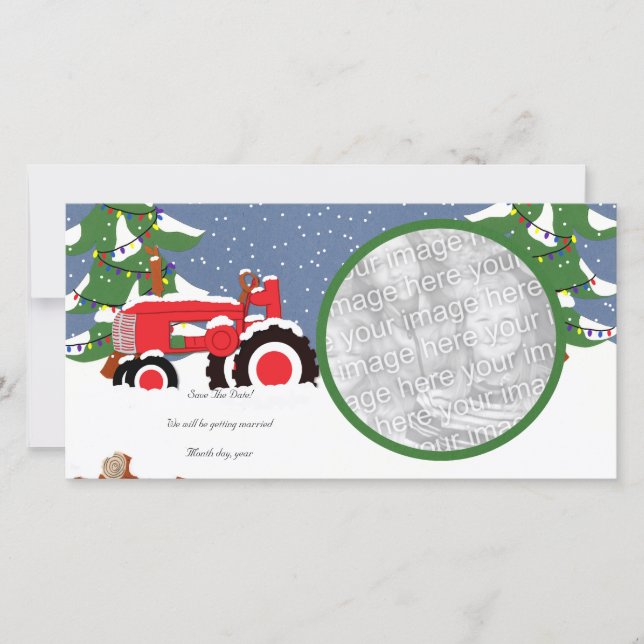 Guardar la tarjeta fotográfica del tractor de fech (Anverso)