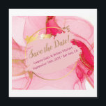 Guardar la tarjeta magnética de fecha en rosa y or<br><div class="desc">¡La planificación de ese boda magnífico comienza con la exquisita Salven las Fechas! Me encantan los imanes porque no se pierden. Estas tarjetas magnéticas para tu boda son keepsakes tan hermosos.</div>