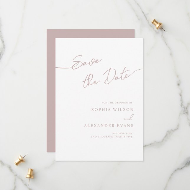 Guardar la tarjeta plana de fecha para un Boda de  (Anverso/Reverso In Situ)