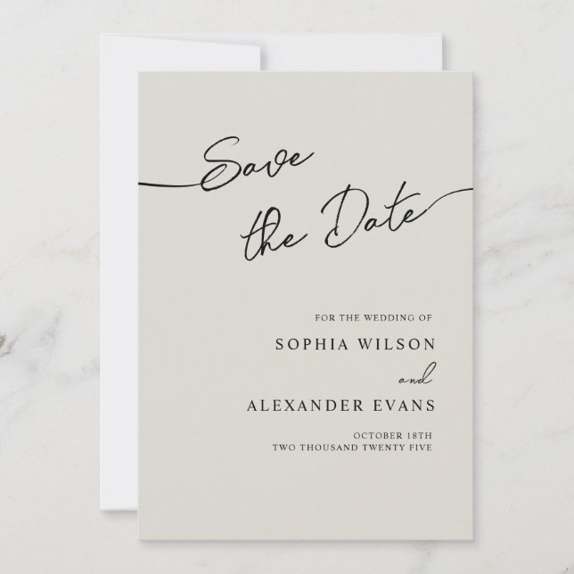 Guardar la tarjeta plana de fecha para un Boda de  (Anverso)