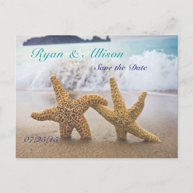 Guardar la tarjeta postal Date Two Starfish (Anverso)