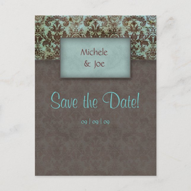 Guardar la tarjeta postal de damasco marrón turque (Anverso)