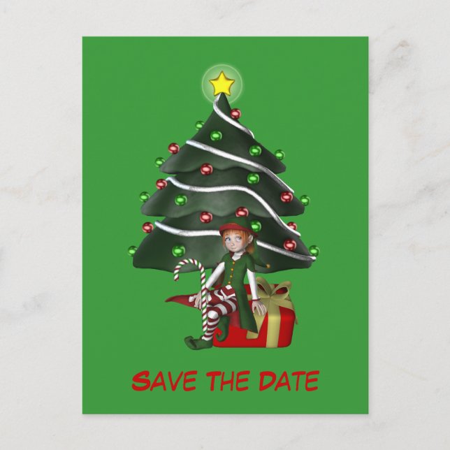 Guardar la tarjeta postal de vacaciones de árbol d (Anverso)