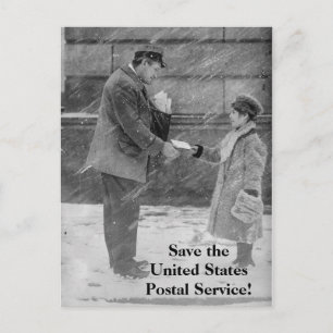 Guardar la tarjeta postal del Servicio Postal de l