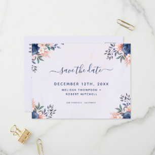 Guardar la tarjeta postal floral suave de verano d