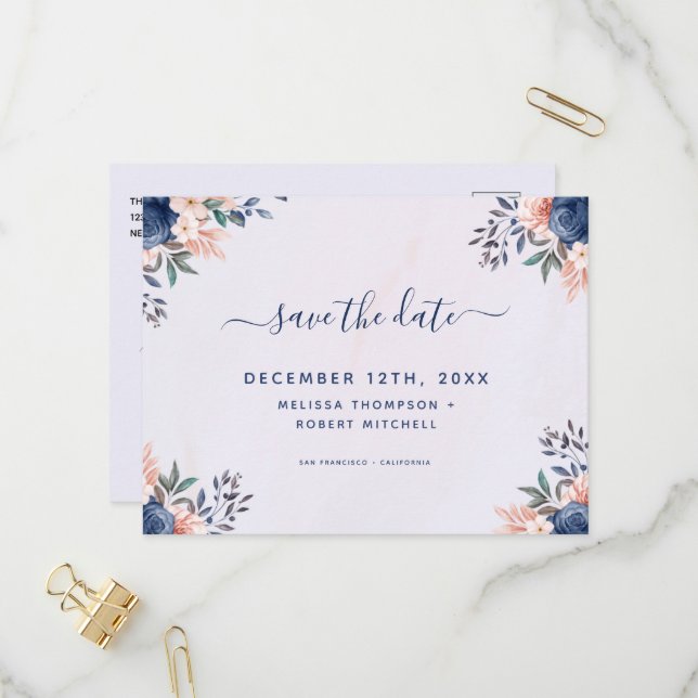 Guardar la tarjeta postal floral suave de verano d (Anverso/Reverso In Situ)