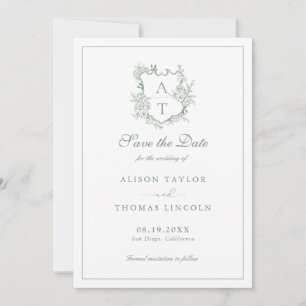 Guardar la tarjeta verde del Escudo del Monograma