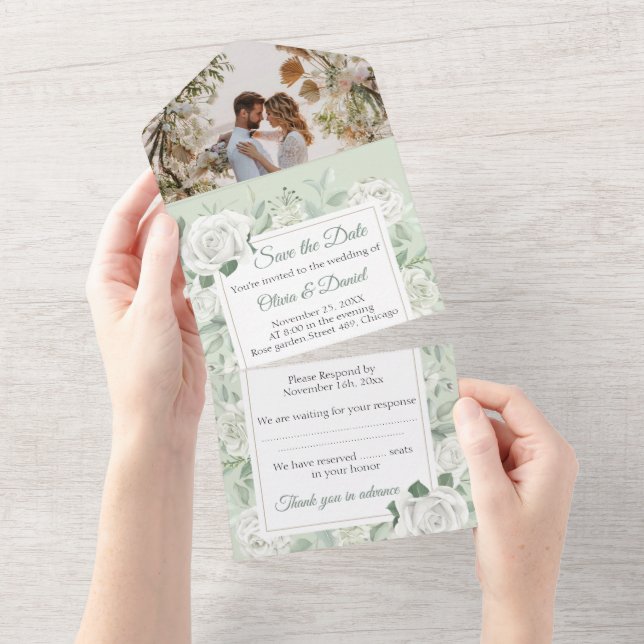 Guardar las invitaciones a la boda de fotos de fec (desgarro)