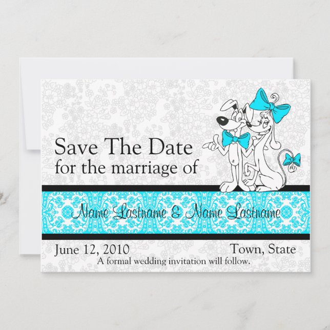 Guardar Las Invitaciones De Boda De Fecha (Anverso)