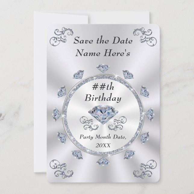 Guardar las invitaciones de cumpleaños, CUALQUIER  (Anverso)