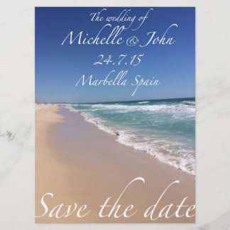 Guardar las invitaciones de estilo de playa de fec