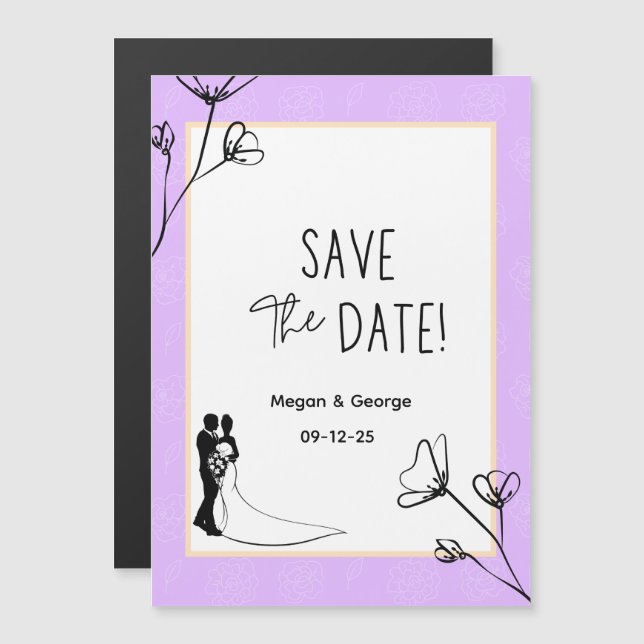 Guardar las Invitaciones del Boda de fechas (Anverso/Reverso)