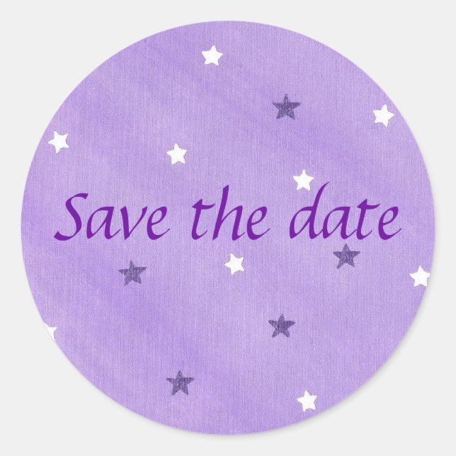 Guardar las pegatinas de fecha, estrellas moradas  (Anverso)