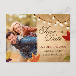 Guardar las postales de fecha | Boda de otoño rúst