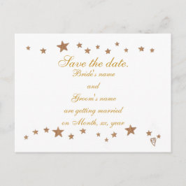 Guardar las postales de fecha, borde de estrellas 