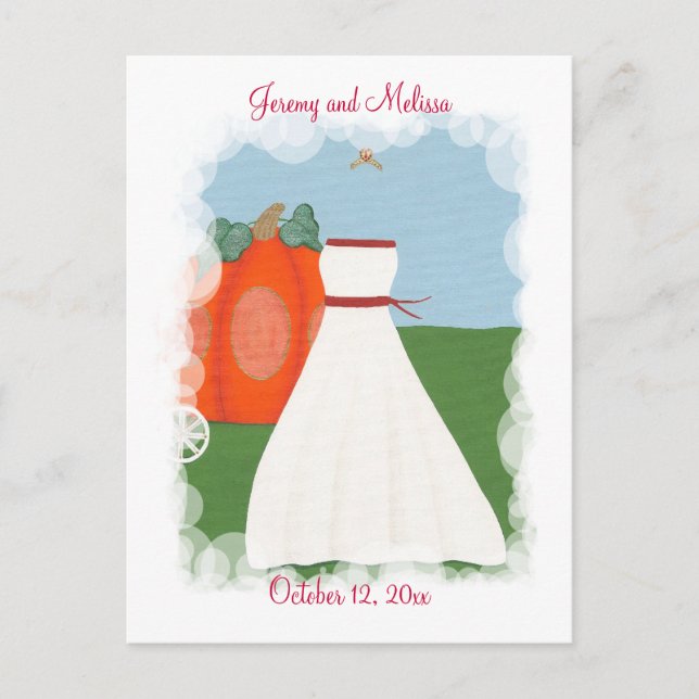 Guardar las postales del Boda de fecha, novia prin (Anverso)