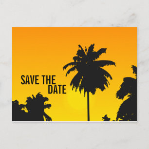 Guardar las tarjetas de fecha Palm Trees Sun