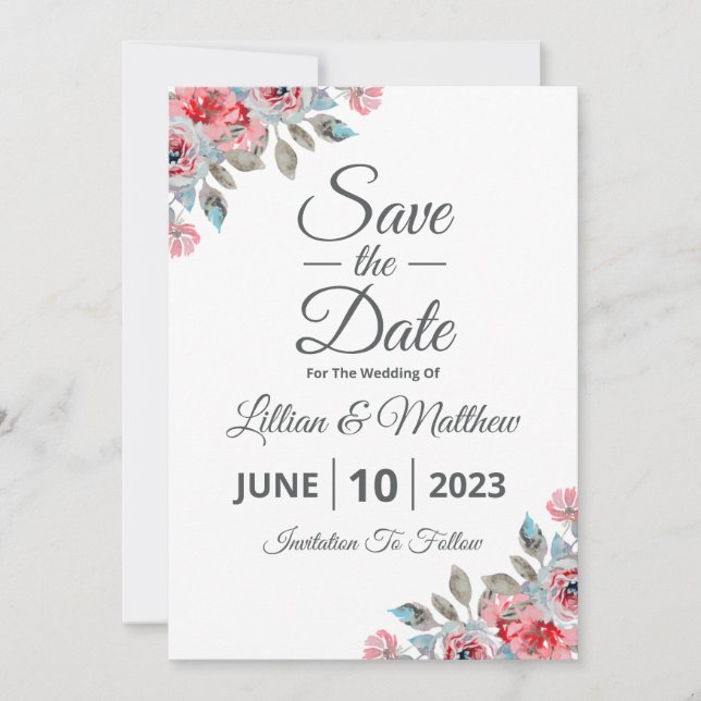 Guardar Las Tarjetas De Invitación De Fecha (Anverso)