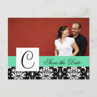 Guardar las tarjetas de matrimonio Damask Monogram