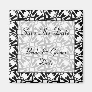 Guardar los imanes Bodas BLANCOS Y NEGROS de fecha