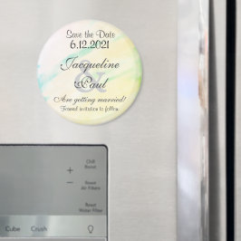 Guardar los imanes de acuarela tropical de fecha