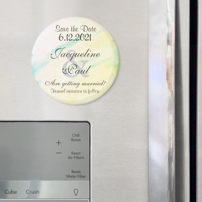 Guardar los imanes de acuarela tropical de fecha (In situ (nevera))