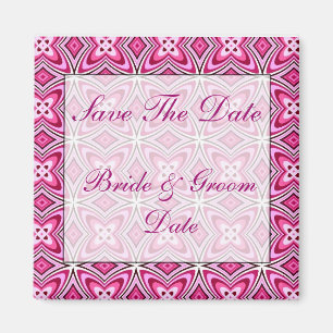 Guardar los imanes de Boda PINK y NEGRO de fecha