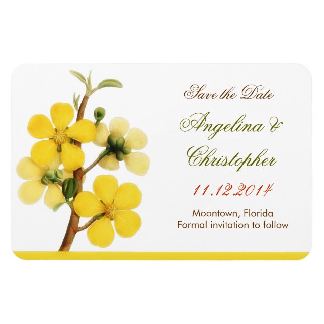 guardar los imanes elegantes y blancos de fecha (Horizontal)