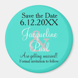 Guardar los imanes turquesa de fecha