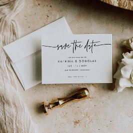 Guardar Mínimo La Tarjeta De Invitación De Boda De