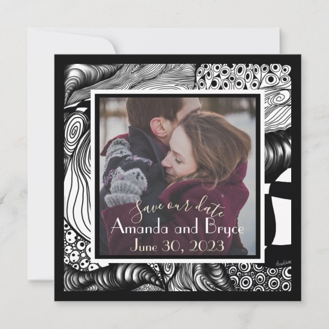 Guardar nuestra cita Moderno elegante con su foto (Anverso)