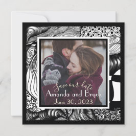 Guardar nuestra cita Moderno elegante con su foto