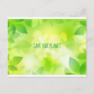 Guardar nuestra postal verde ambiental del planeta