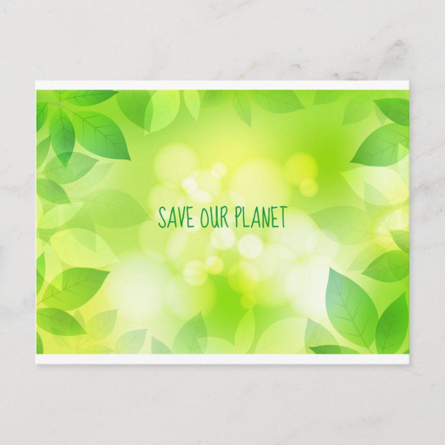 Guardar nuestra postal verde ambiental del planeta (Anverso)