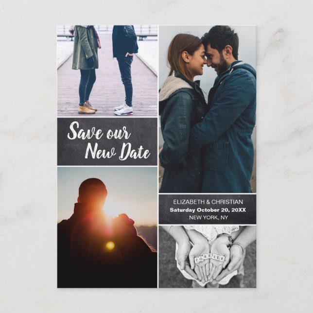 Guardar nuestras nuevas postales de Boda de fechas (Anverso)