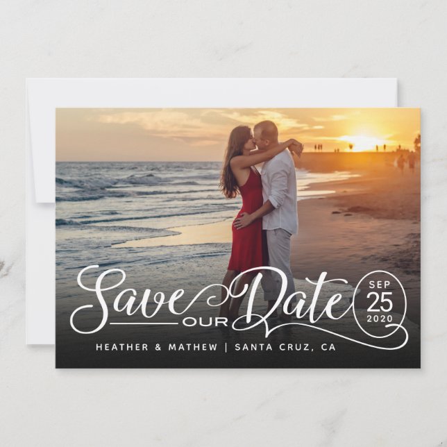 Guardar nuestro Boda de fechas | Tarjeta fotográfi (Anverso)