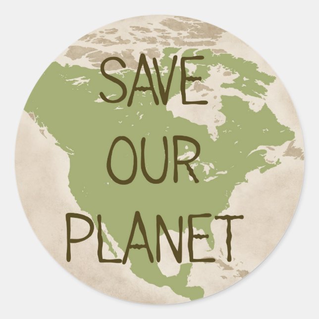 Guardar nuestro planeta — pegatinas de Estados Uni (Anverso)