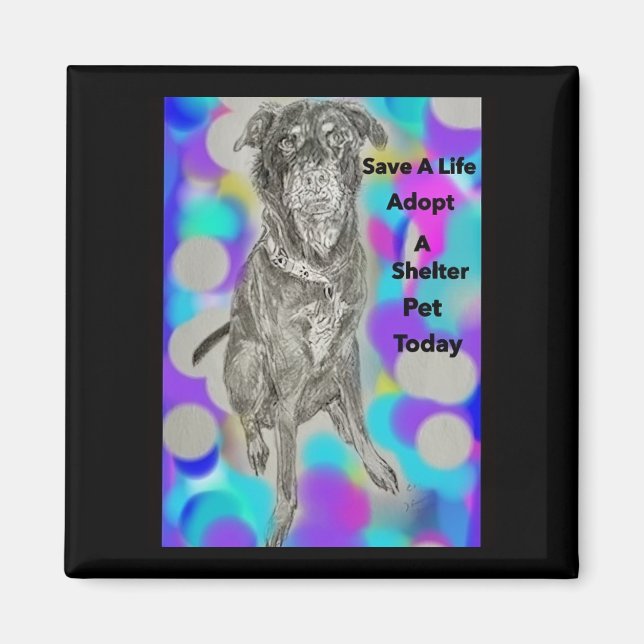 Guardar un imán de mensajes de Mascota de vida (Frente)