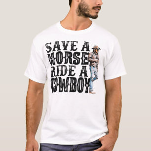 Guardar un paseo a caballo una camiseta de vaquero