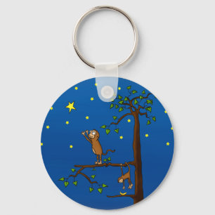 Guarde el alcanzar de llavero del mono