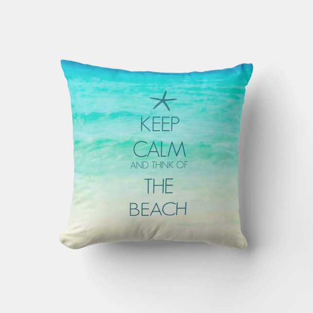 Guarde la almohada tranquila de la playa del (Anverso)