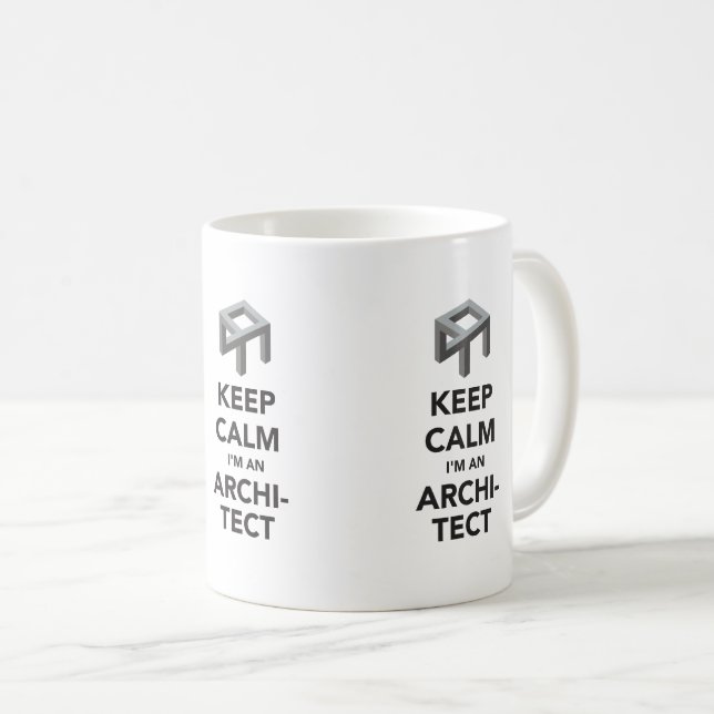 Guarde la calma que soy arquitecto, taza de café (Anverso derecho)