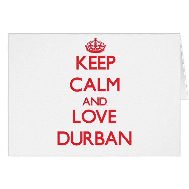 Guarde la calma y ame Durban (Anverso (Horizontal))