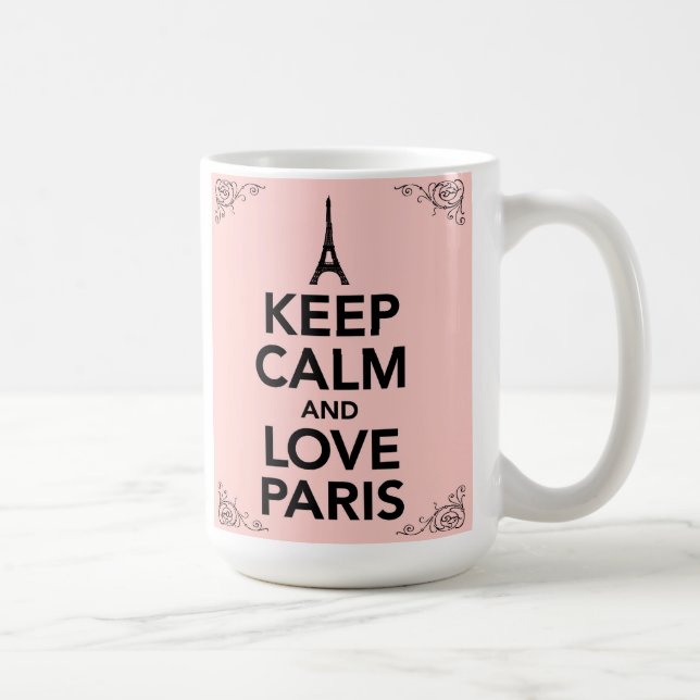 Guarde la calma y ame la taza de París (Derecha)