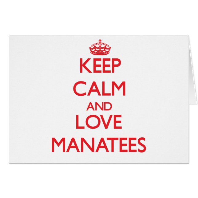 Guarde la calma y ame los Manatees (Anverso (Horizontal))