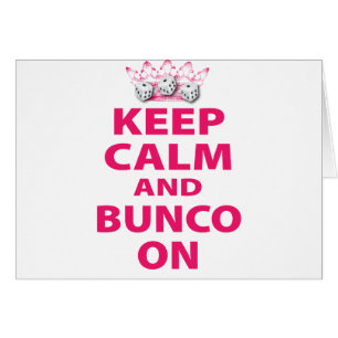 Guarde la calma y Bunco en diseño