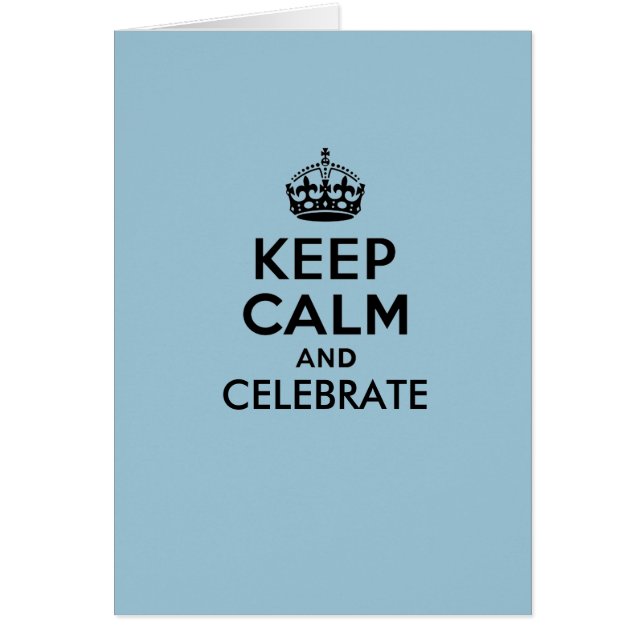 Guarde la calma y celebre (Frente)
