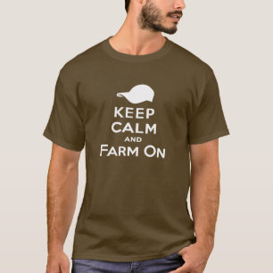 Guarde la calma y cultive encendido - la camiseta